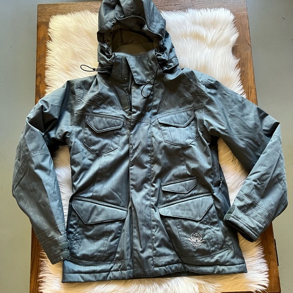 SIMS Blue Women's Hooded Snowboarding Ski Jacket Small - Picture 4 of 12